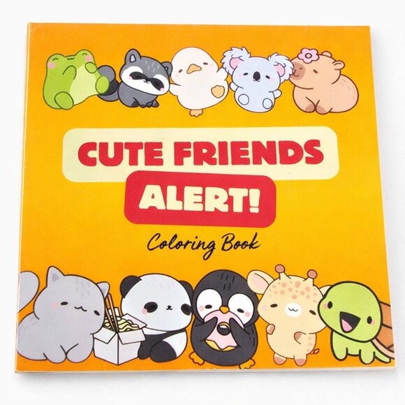 Handmade Other - Handmade Cute Mini Coloring Book, Animals/Cute Friends Theme, 3x3